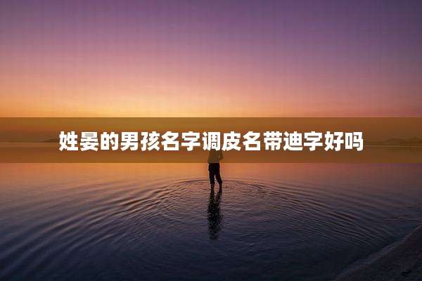 姓晏的男孩名字调皮名带迪字好吗