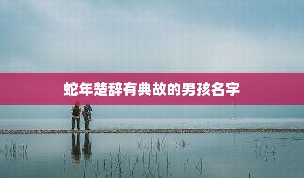 蛇年楚辞有典故的男孩名字