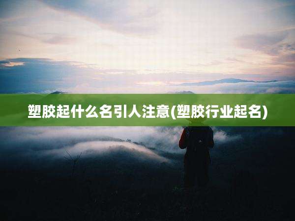 塑胶起什么名引人注意(塑胶行业起名)