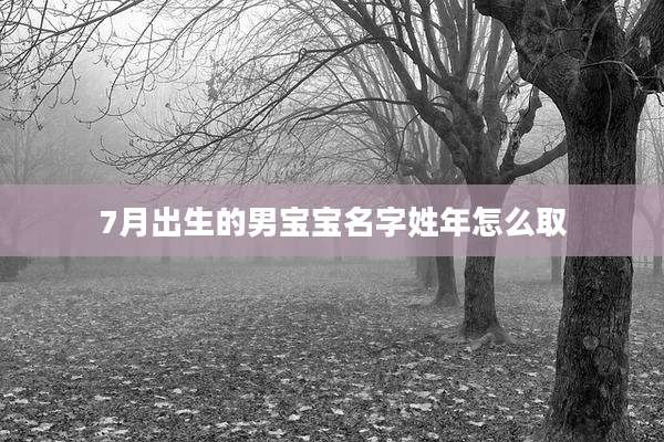 7月出生的男宝宝名字姓年怎么取