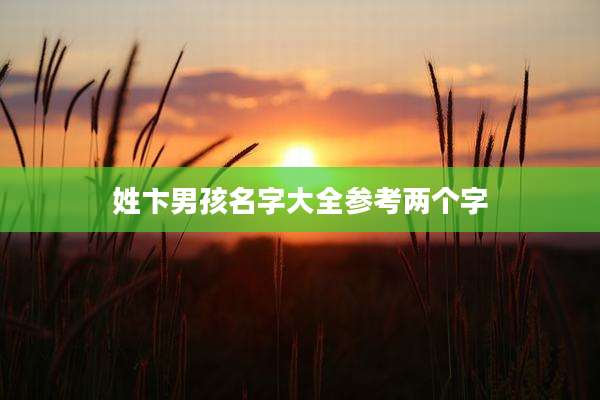 姓卞男孩名字大全参考两个字