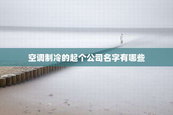 空调制冷的起个公司名字有哪些