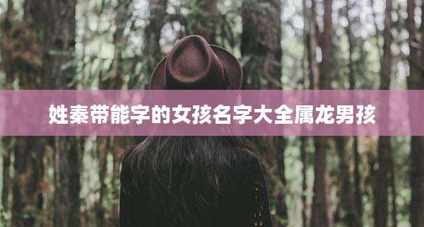 姓秦带能字的女孩名字大全属龙男孩