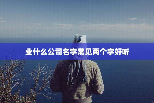 业什么公司名字常见两个字好听