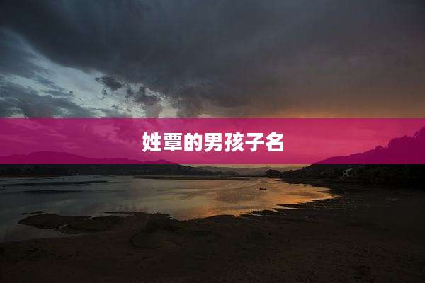 姓覃的男孩子名