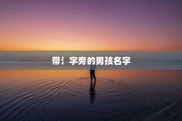 带氵字旁的男孩名字