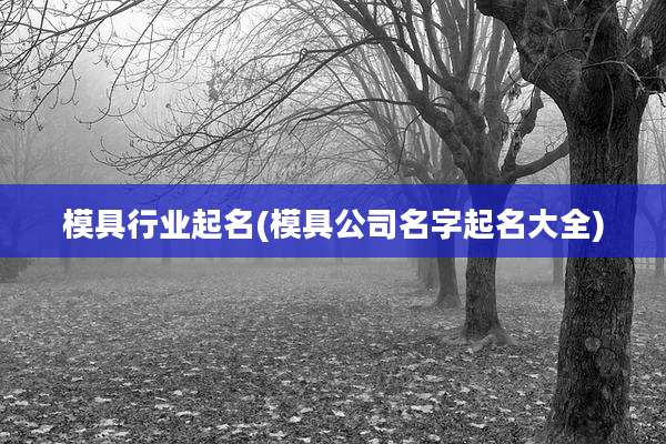 模具行业起名(模具公司名字起名大全)