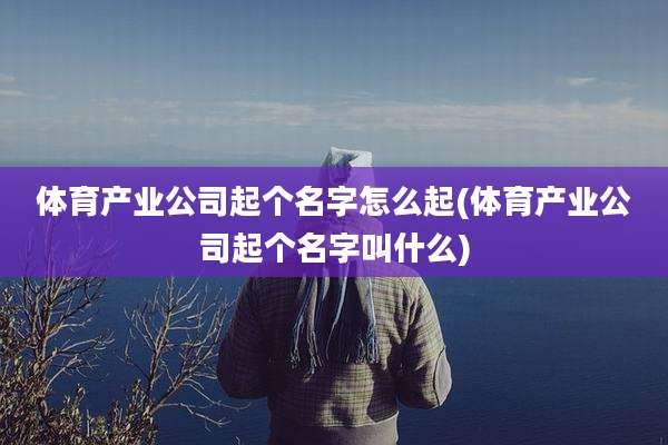 体育产业公司起个名字怎么起(体育产业公司起个名字叫什么)