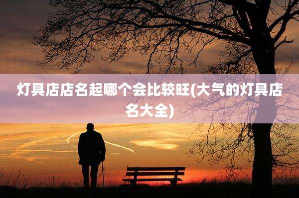 灯具店店名起哪个会比较旺(大气的灯具店名大全)