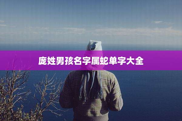 庞姓男孩名字属蛇单字大全
