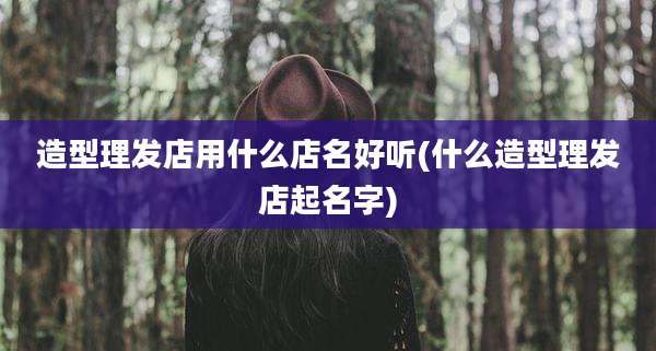 造型理发店用什么店名好听(什么造型理发店起名字)
