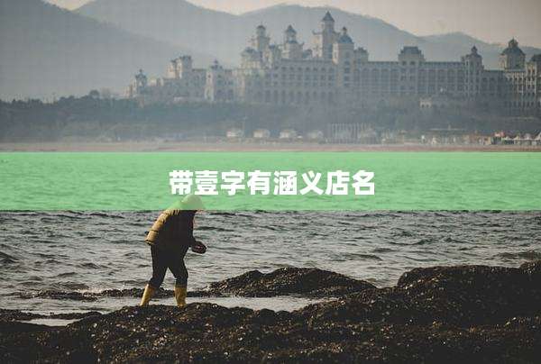 带壹字有涵义店名