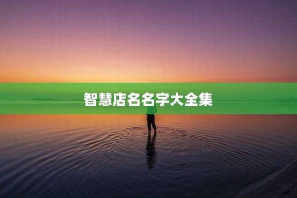 智慧店名名字大全集