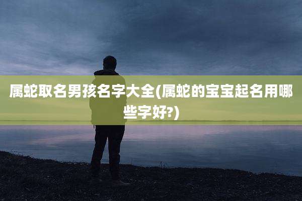 属蛇取名男孩名字大全(属蛇的宝宝起名用哪些字好?)