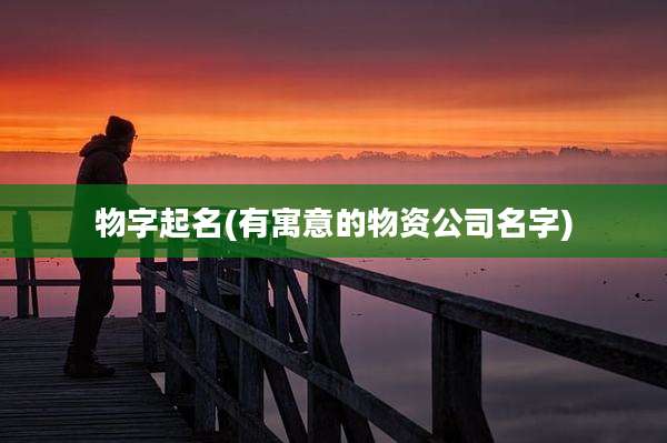 物字起名(有寓意的物资公司名字)