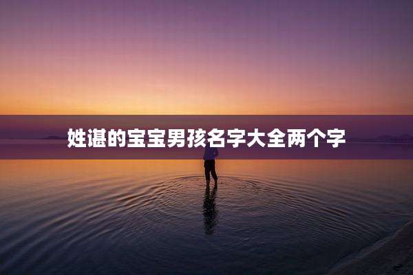 姓谌的宝宝男孩名字大全两个字