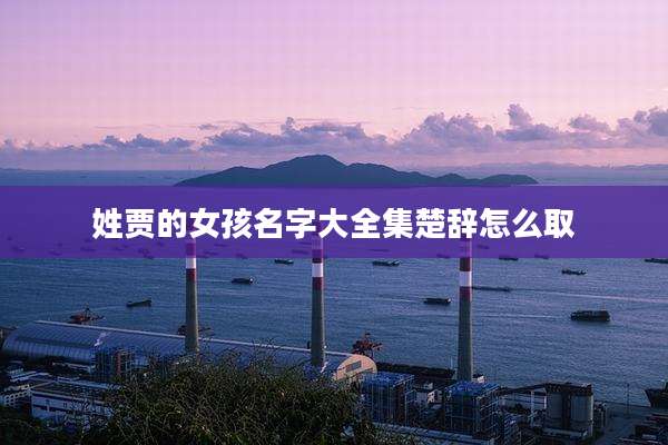 姓贾的女孩名字大全集楚辞怎么取
