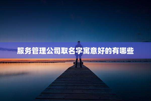 服务管理公司取名字寓意好的有哪些