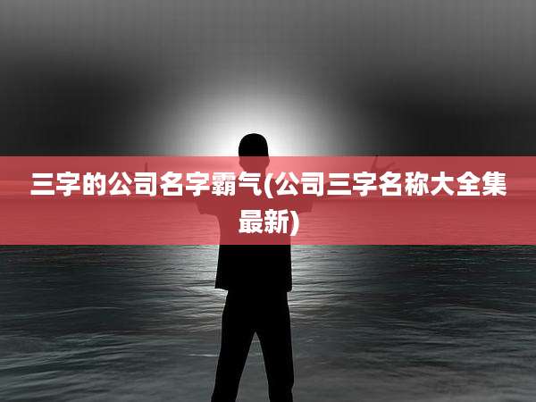 三字的公司名字霸气(公司三字名称大全集最新)
