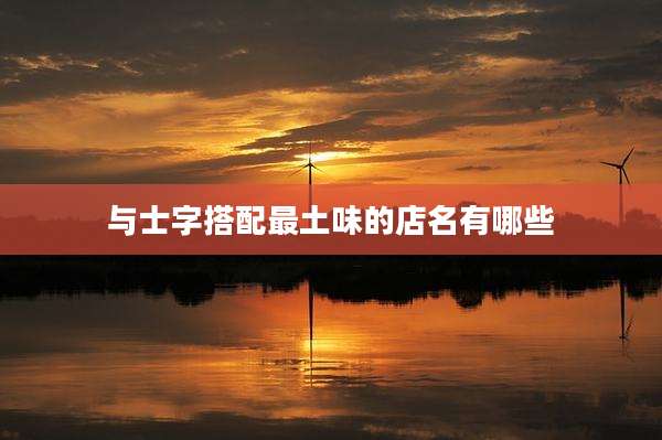 与士字搭配最土味的店名有哪些