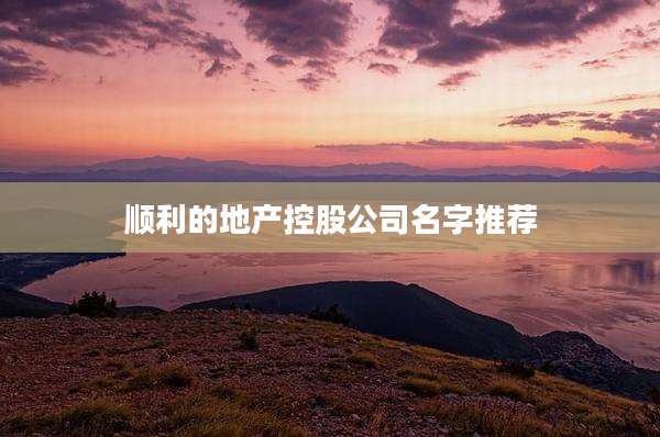 顺利的地产控股公司名字推荐