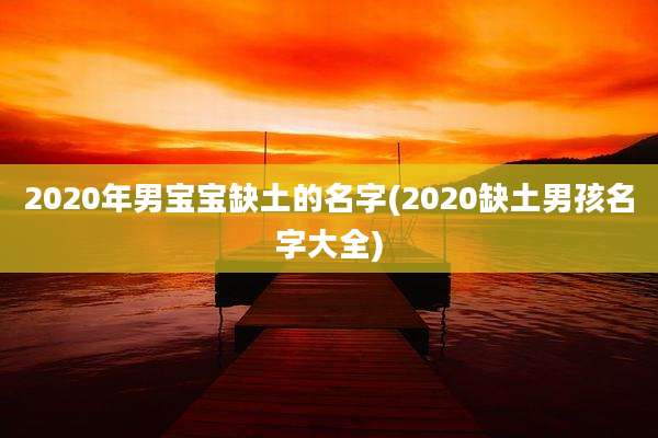 2020年男宝宝缺土的名字(2020缺土男孩名字大全)