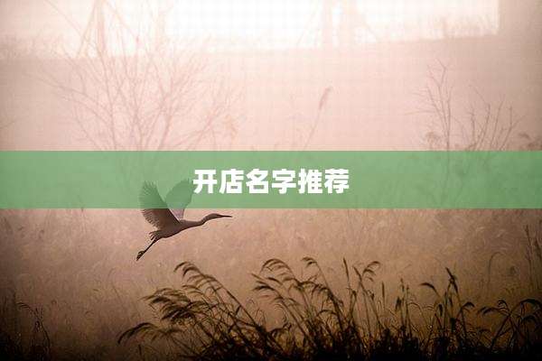 开店名字推荐