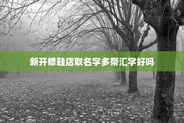 新开修鞋店取名字多带汇字好吗
