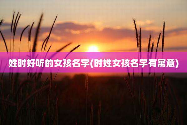 姓时好听的女孩名字(时姓女孩名字有寓意)