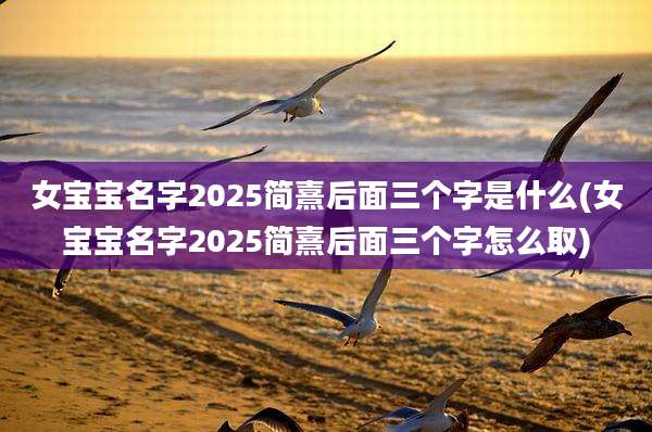 女宝宝名字2025简熹后面三个字是什么(女宝宝名字2025简熹后面三个字怎么取)