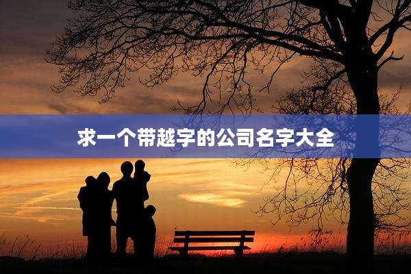 求一个带越字的公司名字大全