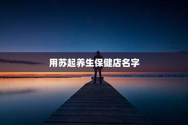 用苏起养生保健店名字