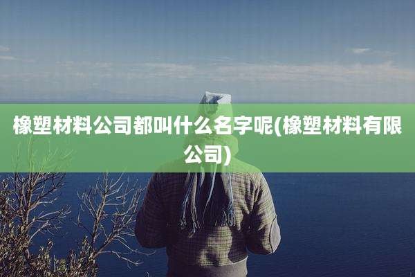 橡塑材料公司都叫什么名字呢(橡塑材料有限公司)