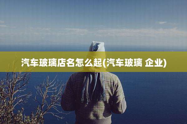 汽车玻璃店名怎么起(汽车玻璃 企业)