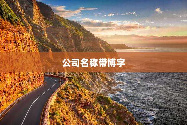 公司名称带博字
