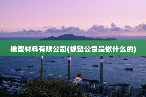 橡塑材料有限公司(橡塑公司是做什么的)