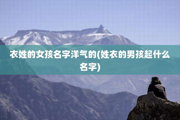 衣姓的女孩名字洋气的(姓衣的男孩起什么名字)