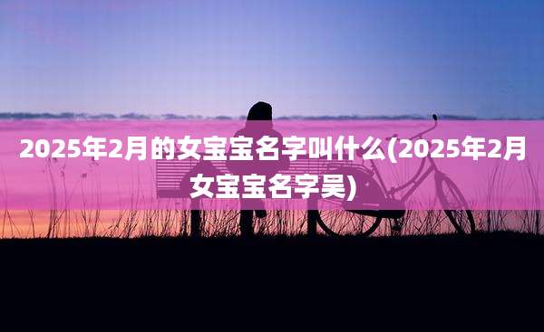 2025年2月的女宝宝名字叫什么(2025年2月女宝宝名字吴)