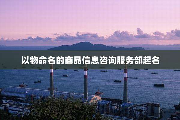 以物命名的商品信息咨询服务部起名
