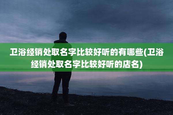卫浴经销处取名字比较好听的有哪些(卫浴经销处取名字比较好听的店名)