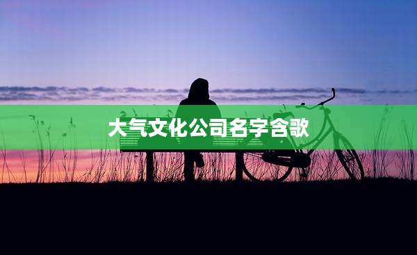 大气文化公司名字含歌