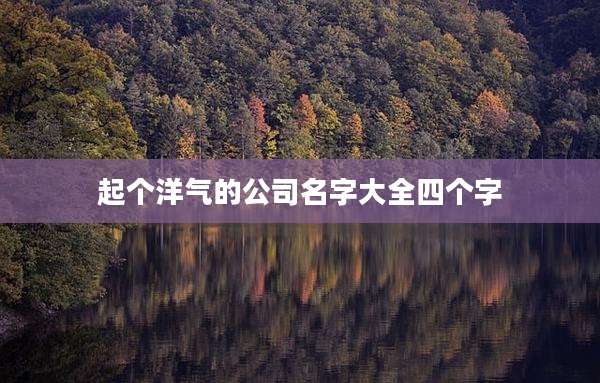 起个洋气的公司名字大全四个字