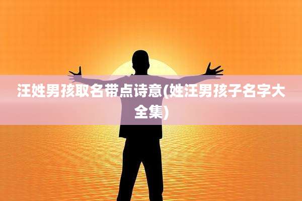 汪姓男孩取名带点诗意(姓汪男孩子名字大全集)