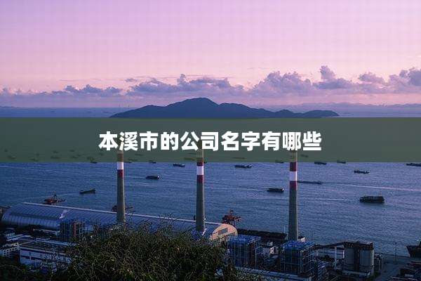 本溪市的公司名字有哪些