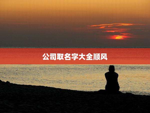 公司取名字大全顺风