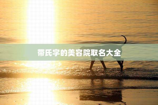 带氏字的美容院取名大全