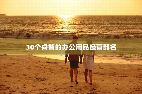 30个睿智的办公用品经营部名