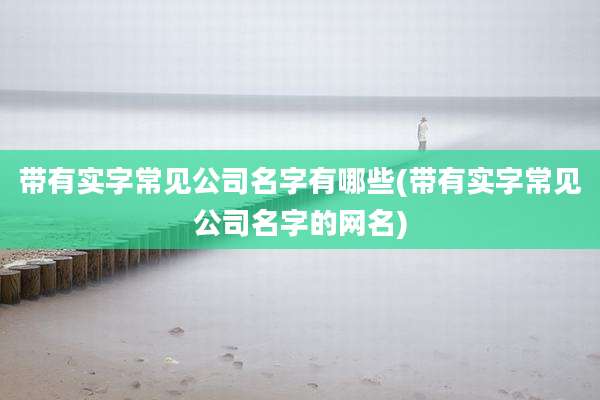 带有实字常见公司名字有哪些(带有实字常见公司名字的网名)