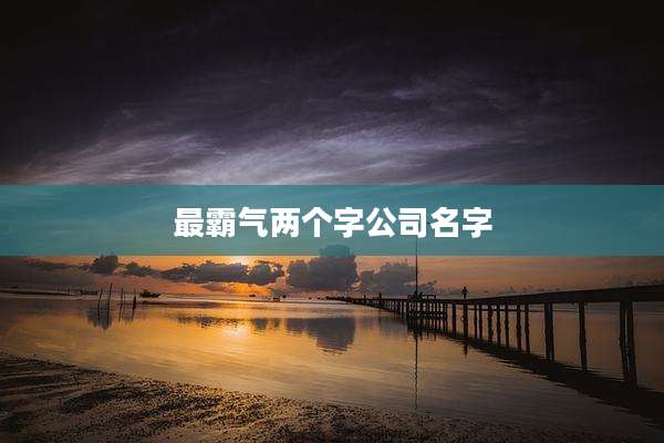 最霸气两个字公司名字