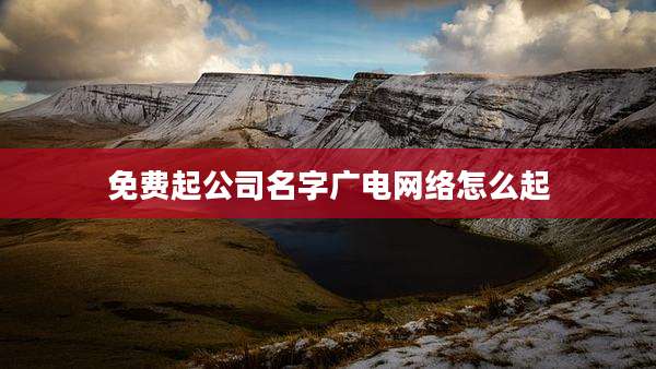 免费起公司名字广电网络怎么起